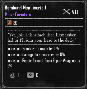 Bombard Menuiserie I (Required:Kingpin 1)